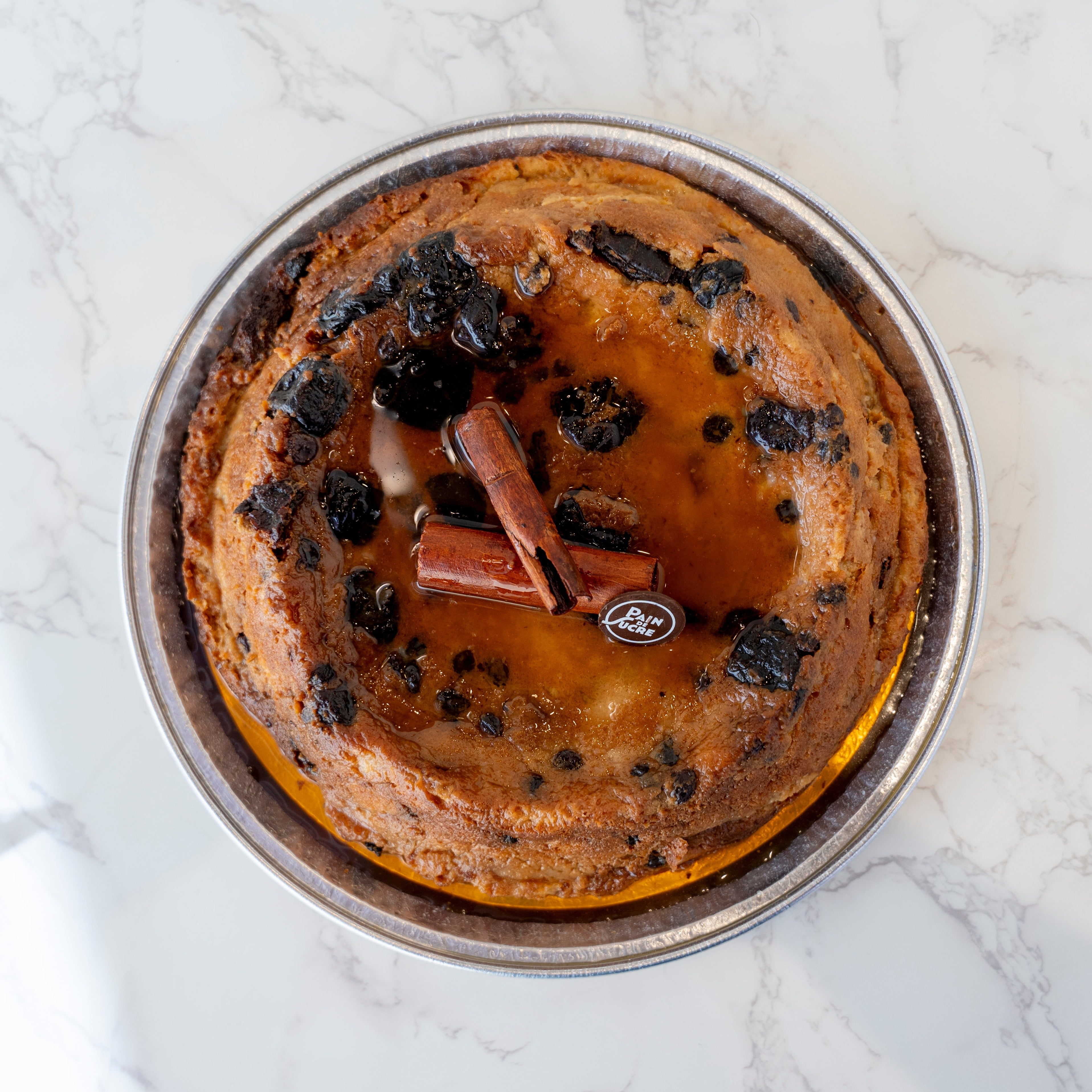 Bread Pudding with Plums